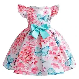 Floral Party Dress for Girls product thumbnail 2