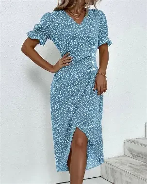 Floral Wrap Midi Dress product thumbnail 2