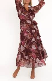Women's Floral Maxi Wrap Dress product thumbnail 2