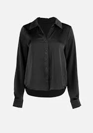 Women's Satin Button-Up Blouse product thumbnail 2