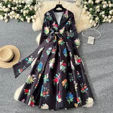 Women's Floral A-Line Dress product thumbnail 2
