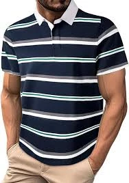 Men's Striped Polo Shirt product thumbnail 2