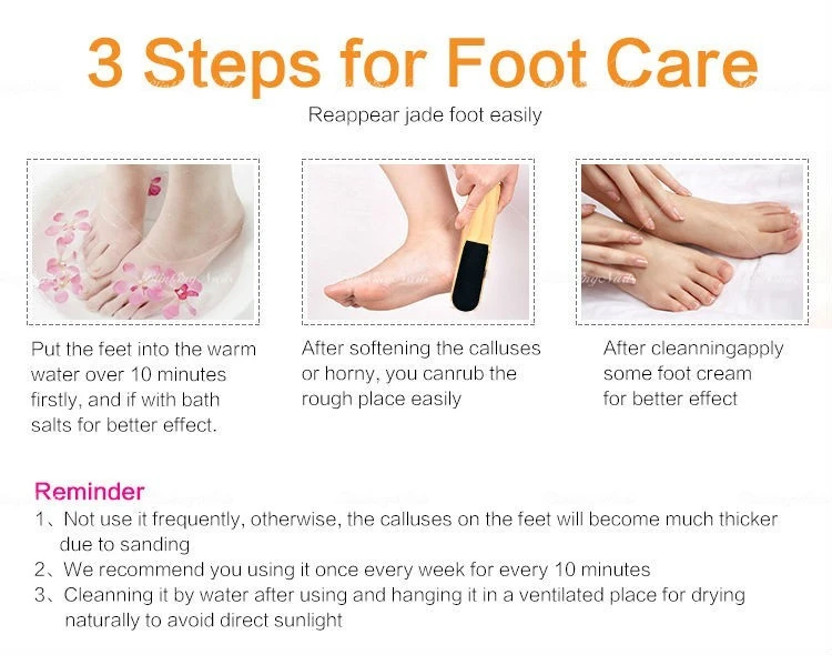 High Quality Double-sided Foot File Pedicure Tool Dead Skin Callus Remover Foot Care Wood product thumbnail 8