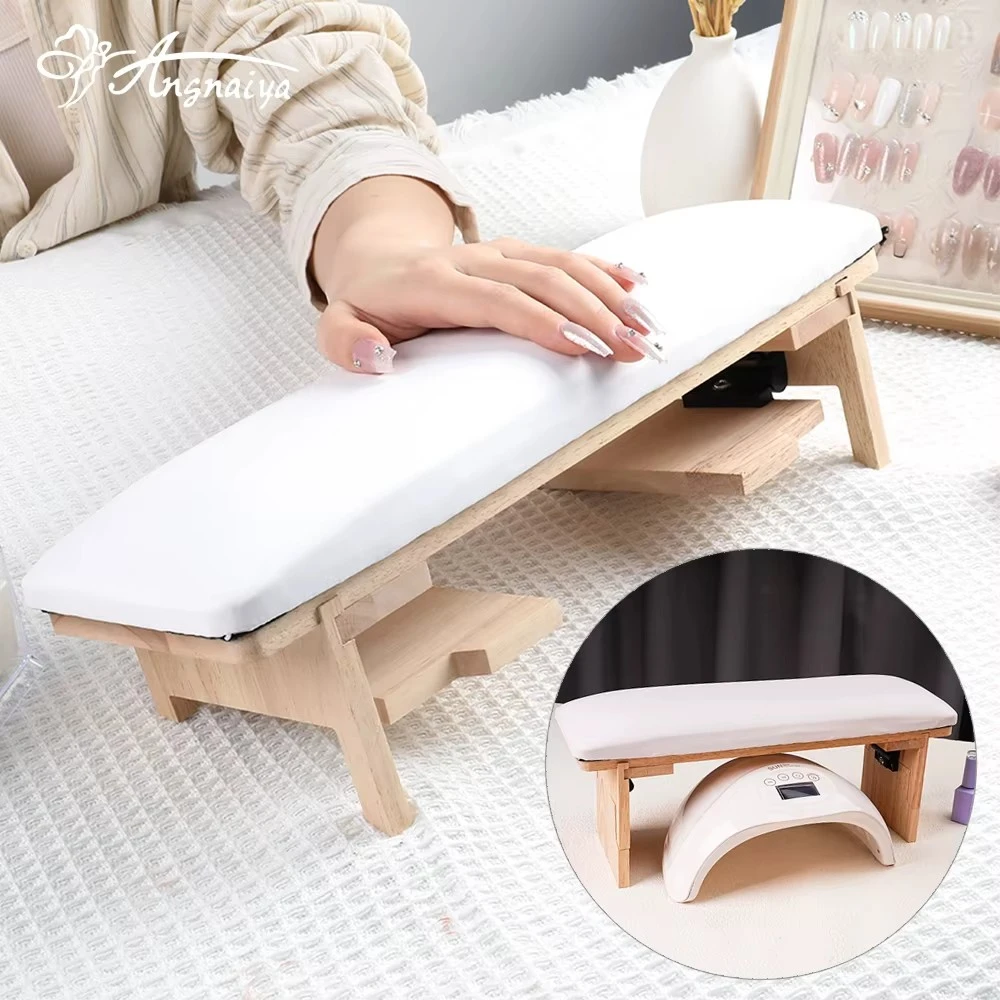 Foldable Manicure Hand Rest with 3 Adjustable Heights Microfiber Leather Nail Armrest Cushion with Soft High-Density Sponge product thumbnail 11