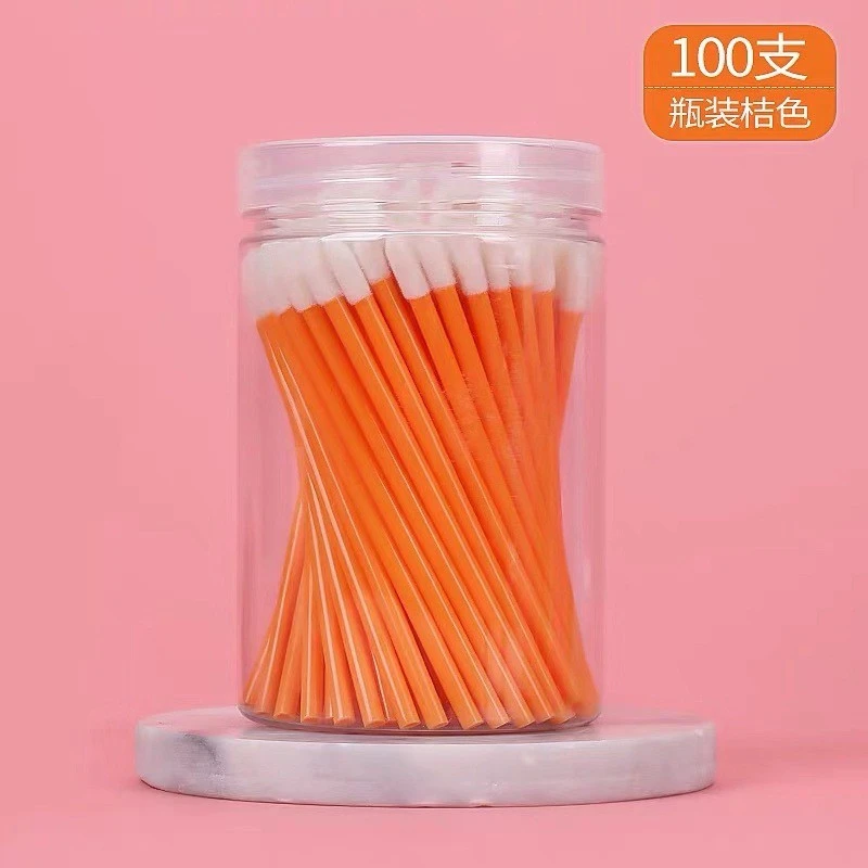Cleansing eyelash bubble mousse swab 100 barrels, disposable lip brush, eyelash beauty cotton swab tool product thumbnail 3
