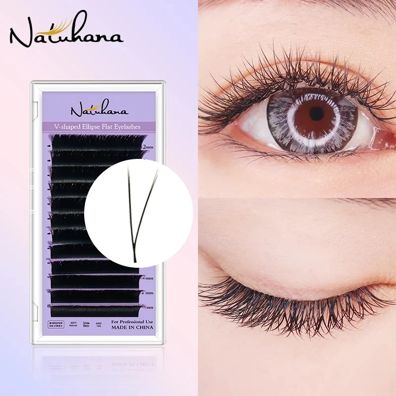 NATUHANA V Shaped Mink Lasher Ellipse Flat  Auto-Fans product thumbnail 17