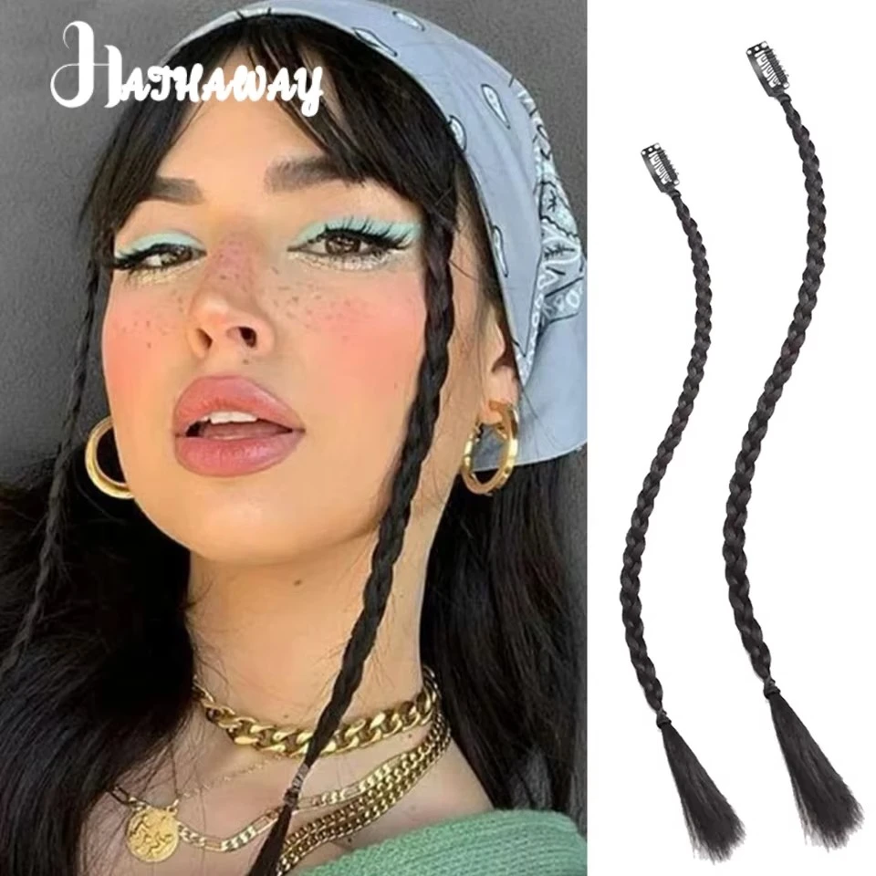 Synthetic Clip in Braid Hair Extensions With Strong BB Clip Braid Ponytail Fake Hair for Women DailyParty Wear product thumbnail 14