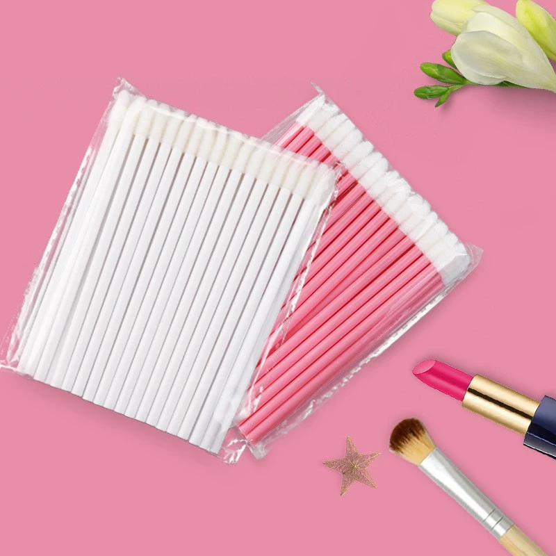 Cleansing eyelash bubble mousse swab 100 barrels, disposable lip brush, eyelash beauty cotton swab tool product thumbnail 23