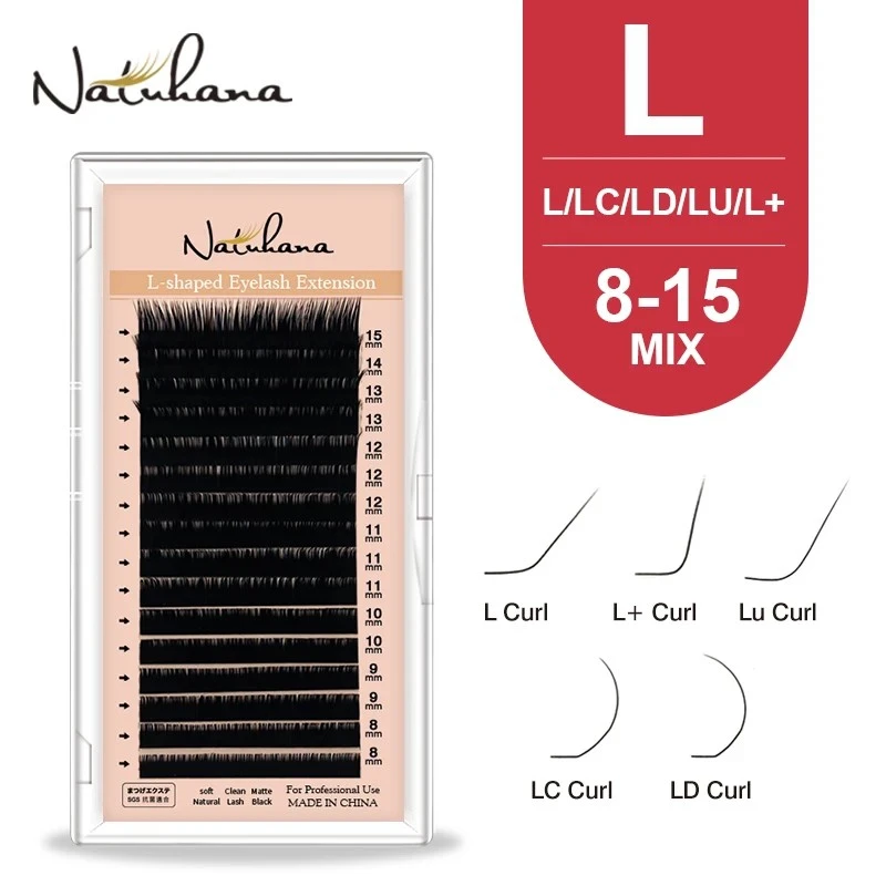NATUHANA Lashes LL+LCLDLU(M) curl False 8-15Mix Matt Black product thumbnail 18