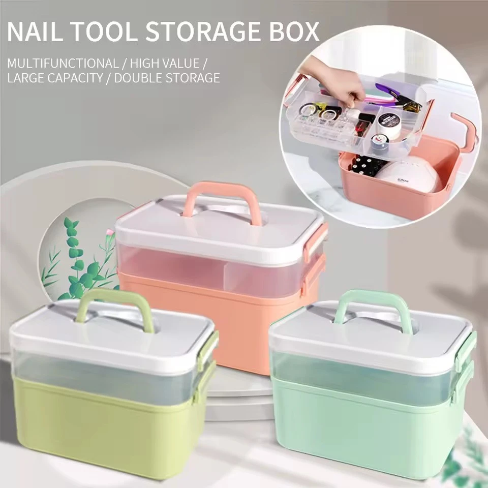 New Hand-Held Desktop Storage Box – Plastic Organizer for Scissors, Manicure Tools, Jewelry, Nail Gel Polish & Stationery product thumbnail 10