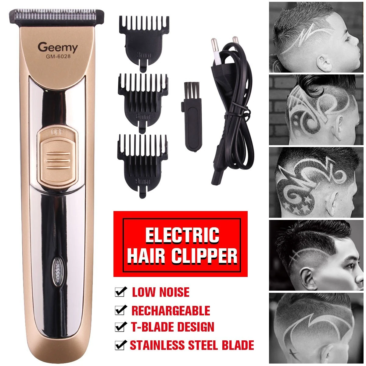 GEEMY GM-6028 Adjustable Professional Rechargeable Hair trimmer product thumbnail 2