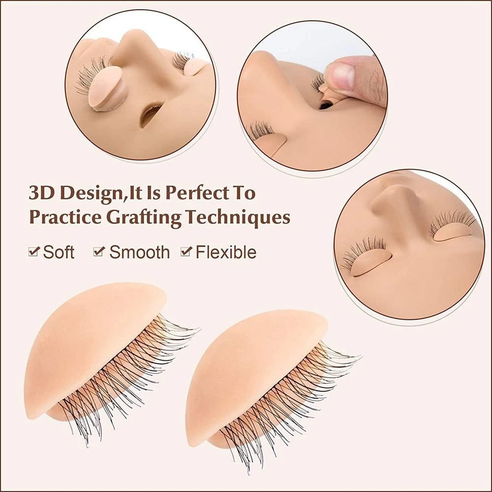 Eyelash Extension Kit, Mannequin Head with Replaced Eyelids product thumbnail 30