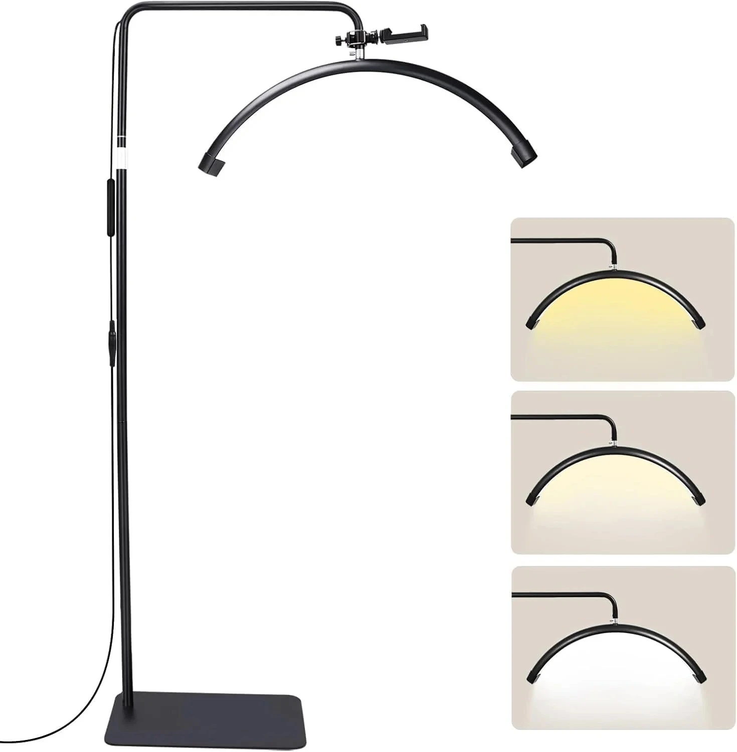 Professional Half Moon LED Beauty Lamp with Remote Control – Adjustable Salon Floor Light product thumbnail 13