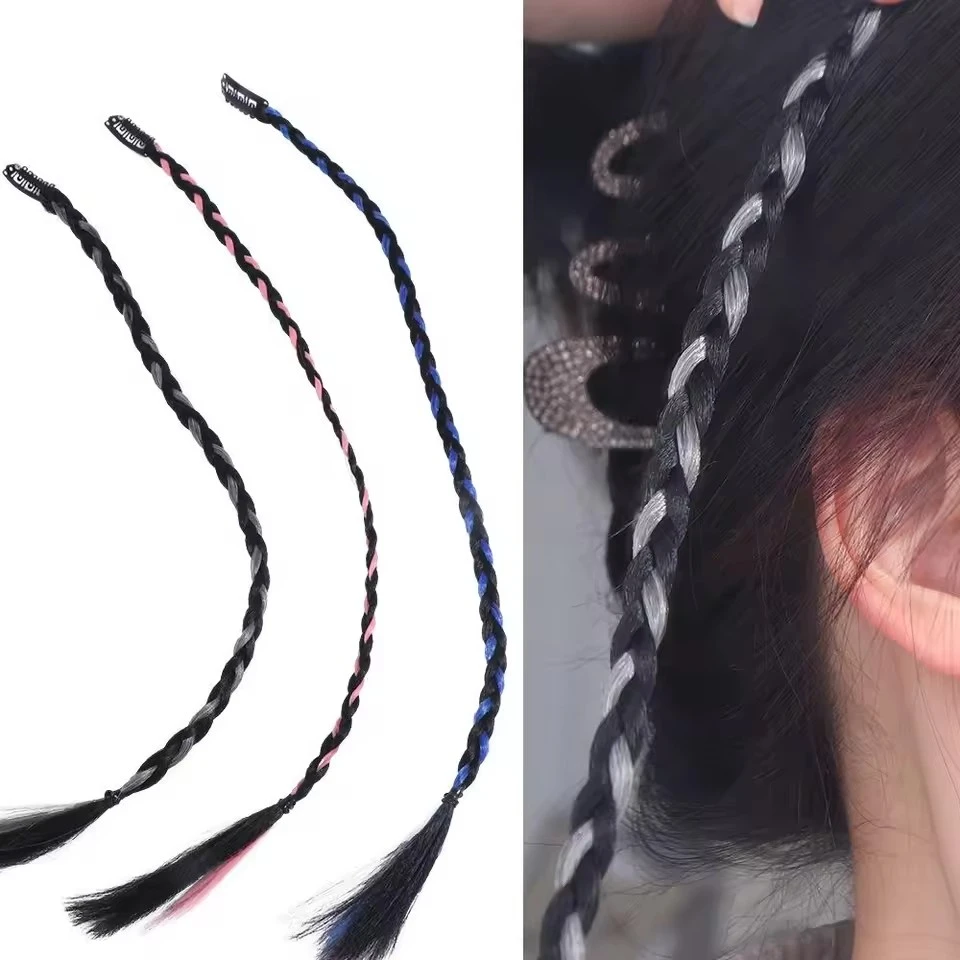 Synthetic Clip in Braid Hair Extensions With Strong BB Clip Braid Ponytail Fake Hair for Women DailyParty Wear product thumbnail 9