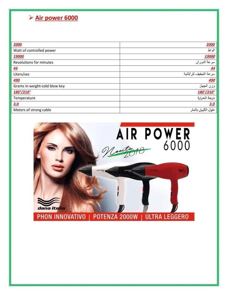 Compact Turbo 6000 PROFESSIONAL HAIR DRYER product thumbnail 7