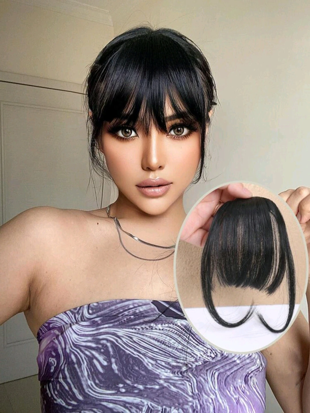 synthetic bangs hair extension product thumbnail 5