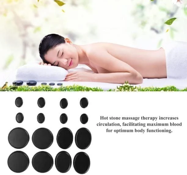 Comfort Essential Hot Stone Set for Massage Therapy 16pcs/box product thumbnail 2