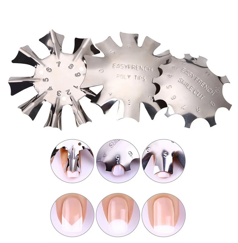 Nail Art Tools Set French nail art plastic steel plate model 18 French sticker crystal nail making templates product thumbnail 7