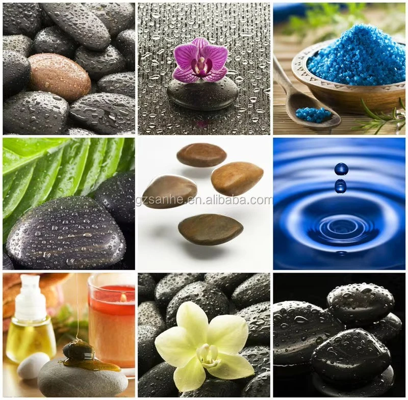 17pcs/set lava Natural Energy Massage stones massage stone hot spa rock basalt stone with heater box 110-220V product thumbnail 17