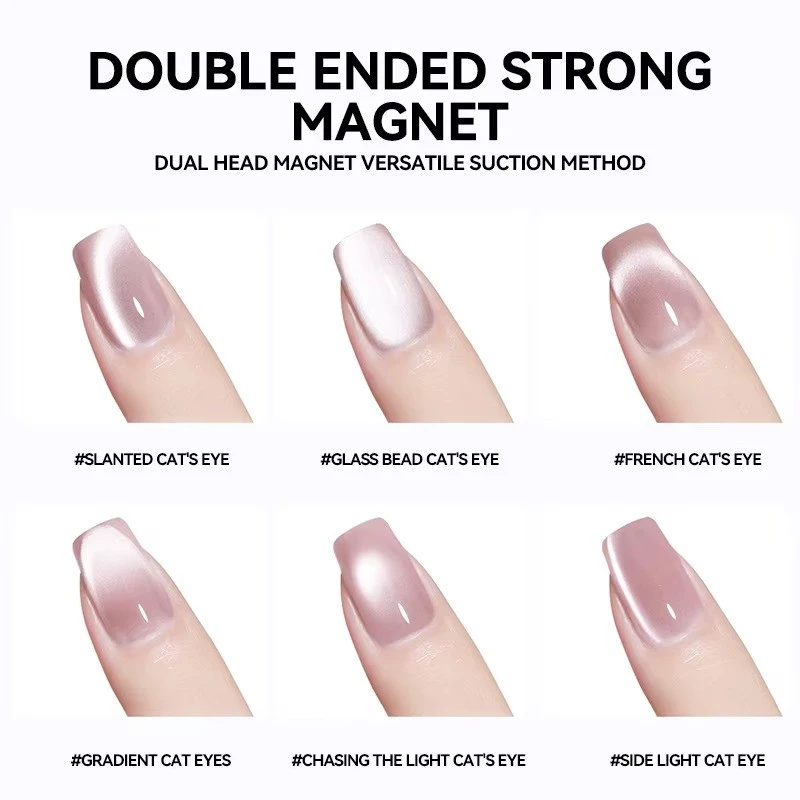 2 In 1 Nail Cat Eye Magnet And Super Strong Magnetic Ball Purple Pink Aluminum Anti-Mistouch Salon Home Manicure DIY Nail Tool product thumbnail 6