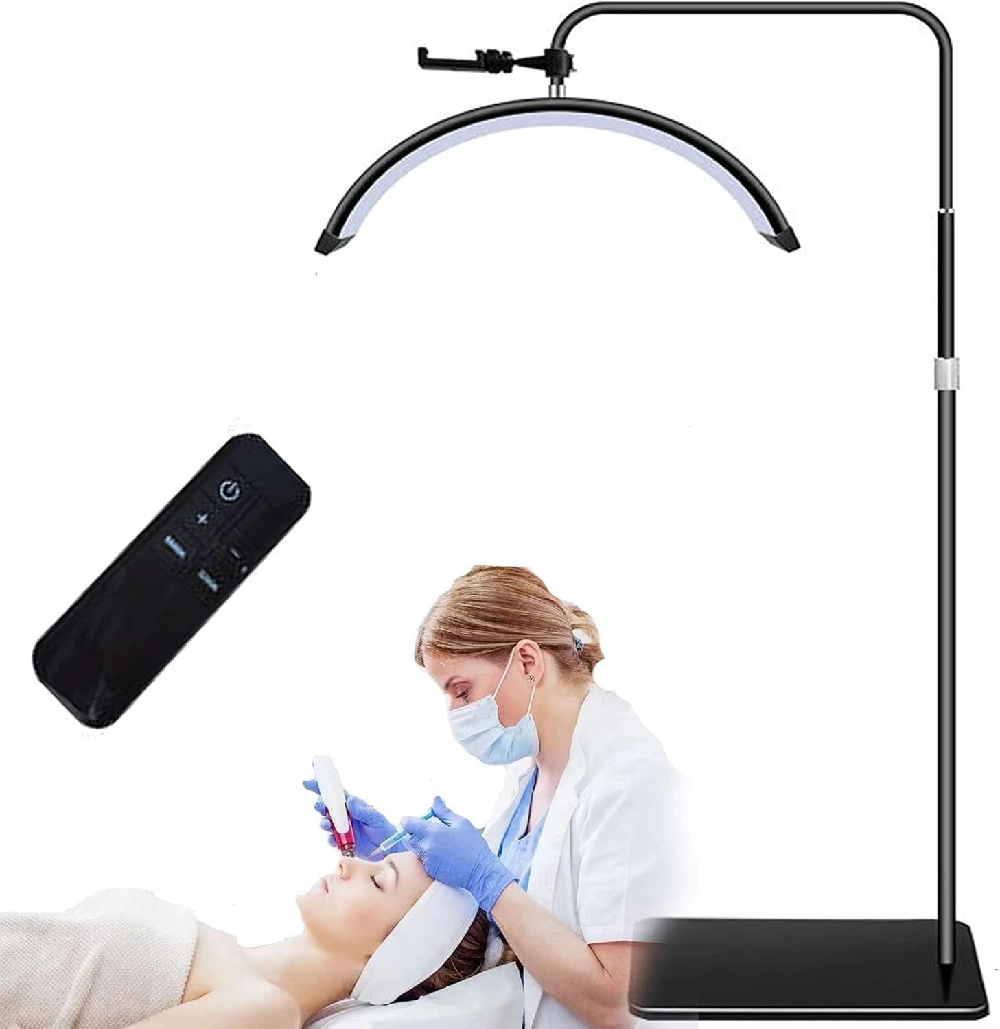 Professional Half Moon LED Beauty Lamp with Remote Control – Adjustable Salon Floor Light product thumbnail 19