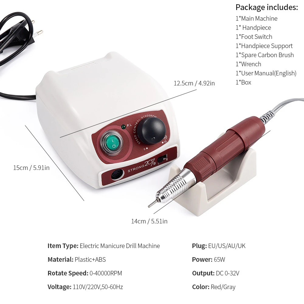 Nail Drill Strong 207b 65W 3000RBM product thumbnail 27