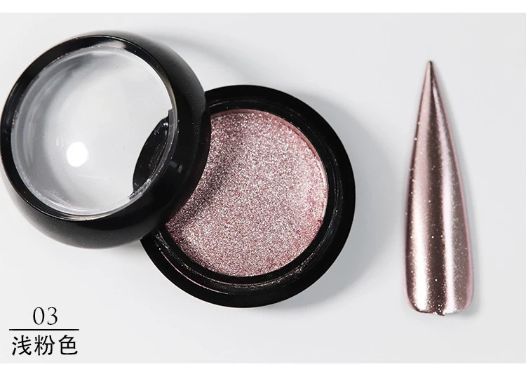 Nail art, titanium powder, magic mirror powder, electroplated metallic, aurora, champagne, shiny fine powder product thumbnail 6