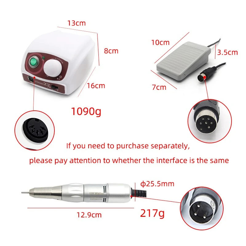Nail Drill Strong 207b 65W 3000RBM product thumbnail 33