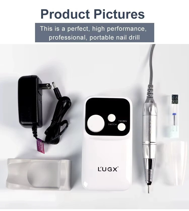 L'UGX LG602s Professional Power Portable Rechargeable Nail Drill Machine Type C Manicure 35000 RPM Electric Nail Drills product thumbnail 31