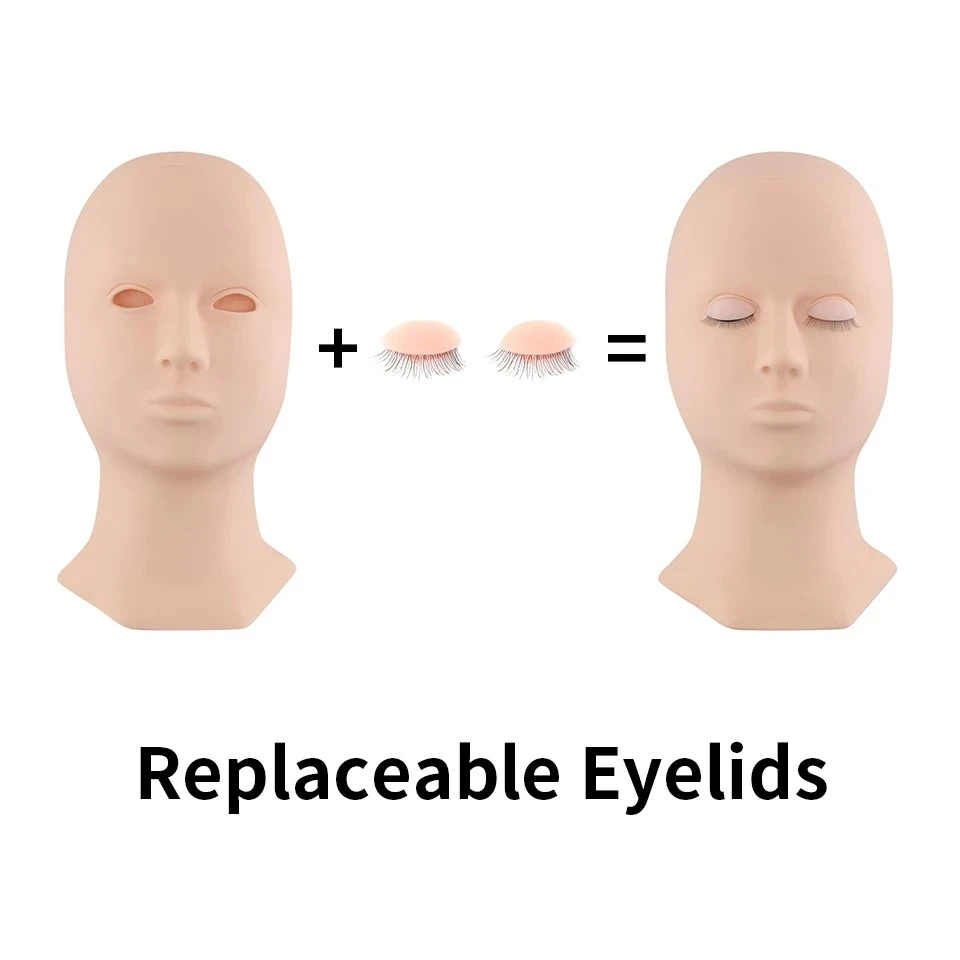 Eyelash Extension Kit, Mannequin Head with Replaced Eyelids product thumbnail 4