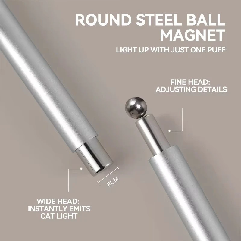 2 In 1 Nail Cat Eye Magnet And Super Strong Magnetic Ball Purple Pink Aluminum Anti-Mistouch Salon Home Manicure DIY Nail Tool product thumbnail 9