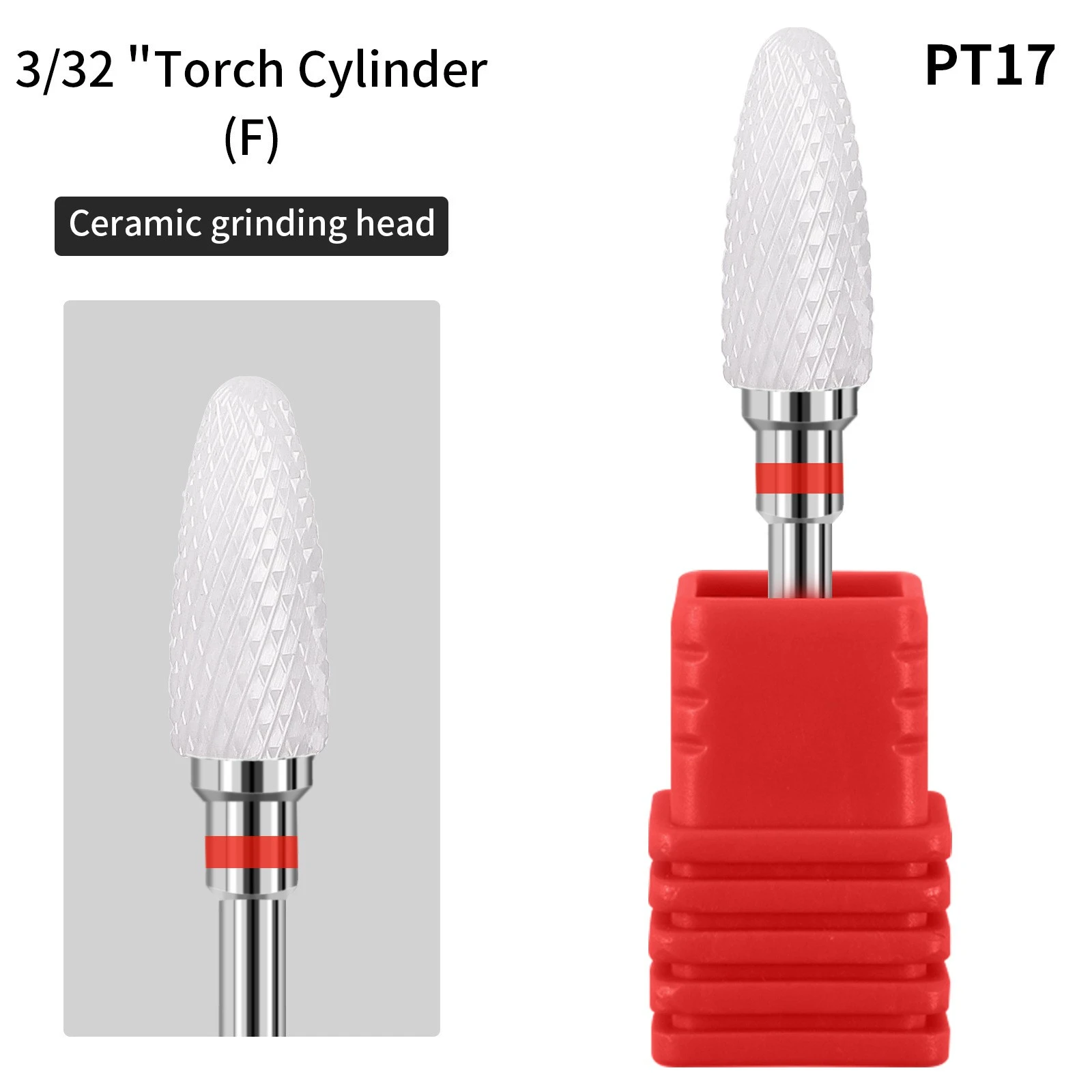 Nail art ceramic polishing head replacement head nail removal polishing head dead skin polishing machine nail art tools product thumbnail 3