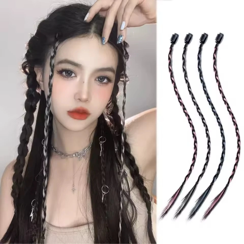 Synthetic Clip in Braid Hair Extensions With Strong BB Clip Braid Ponytail Fake Hair for Women DailyParty Wear product thumbnail 7