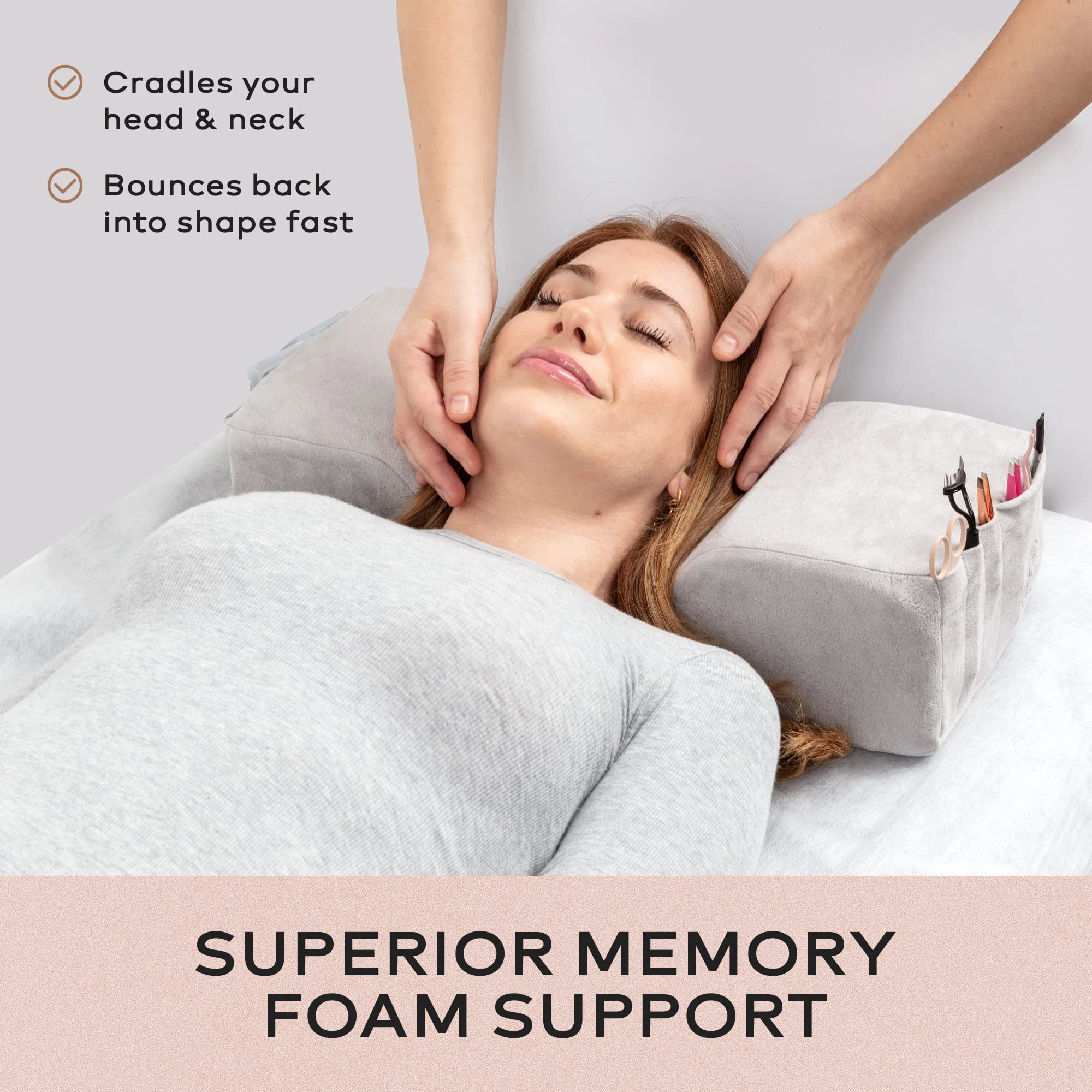 Professional Lash Extension Pillow – Memory Foam Ergonomic Neck Support Lash Pillow for Beauty Salons product thumbnail 8