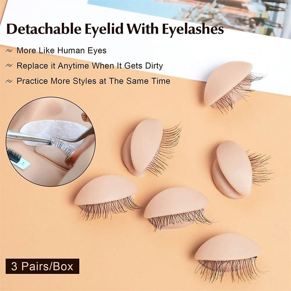 Eyelash Extension Kit, Mannequin Head with Replaced Eyelids product thumbnail 22