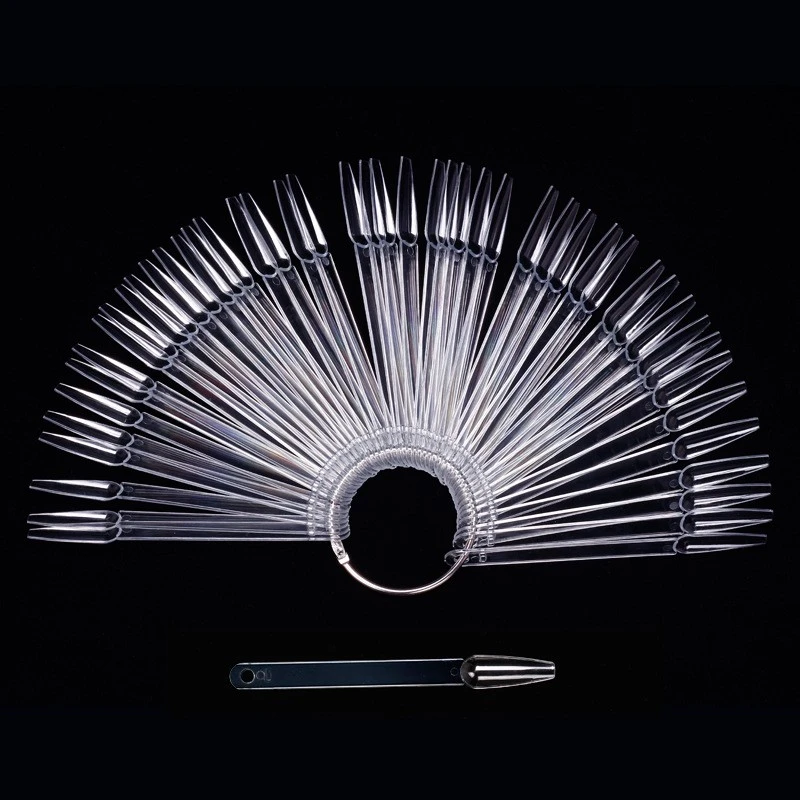 nail art fan color card New T-shaped ballet nail polish display swatch fan 50 colors product thumbnail 16