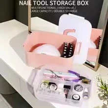 New Hand-Held Desktop Storage Box – Plastic Organizer for Scissors, Manicure Tools, Jewelry, Nail Gel Polish & Stationery product thumbnail 3