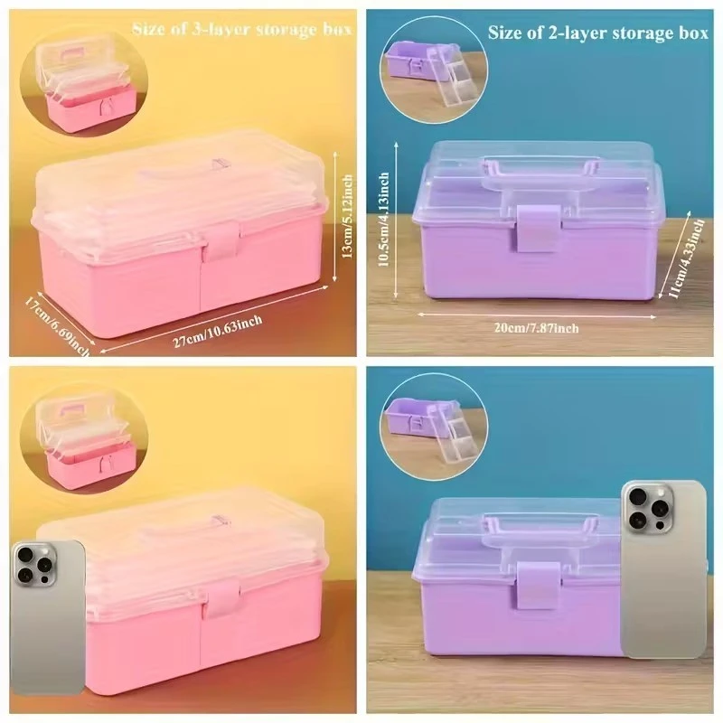 2/3 Layers Large Capacity Foldable Multifunctional Plastic Storage Box product thumbnail 27