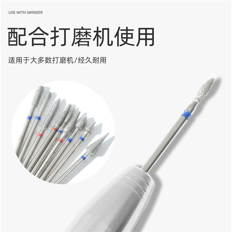 Dimoned Naill Drill Heads Cross-border exclusively for nail art Russian tungsten steel product thumbnail 12