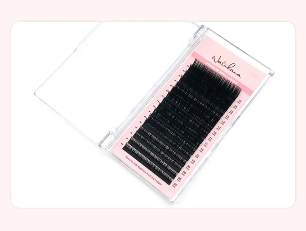 NATUHANA 16lines 8-15mm Mixed Eyelash Extension Matte Black product thumbnail 4