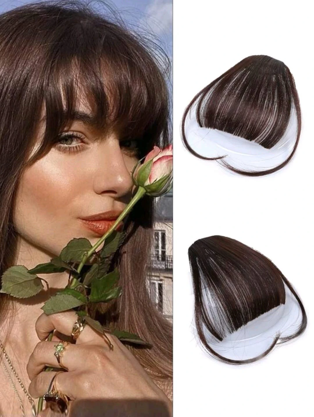 synthetic bangs hair extension product thumbnail 3