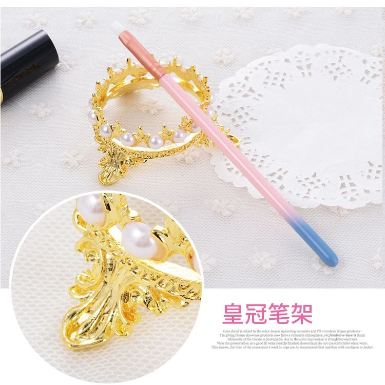 Creative crown nail pen holder New Japanese pearl fashion product thumbnail 13