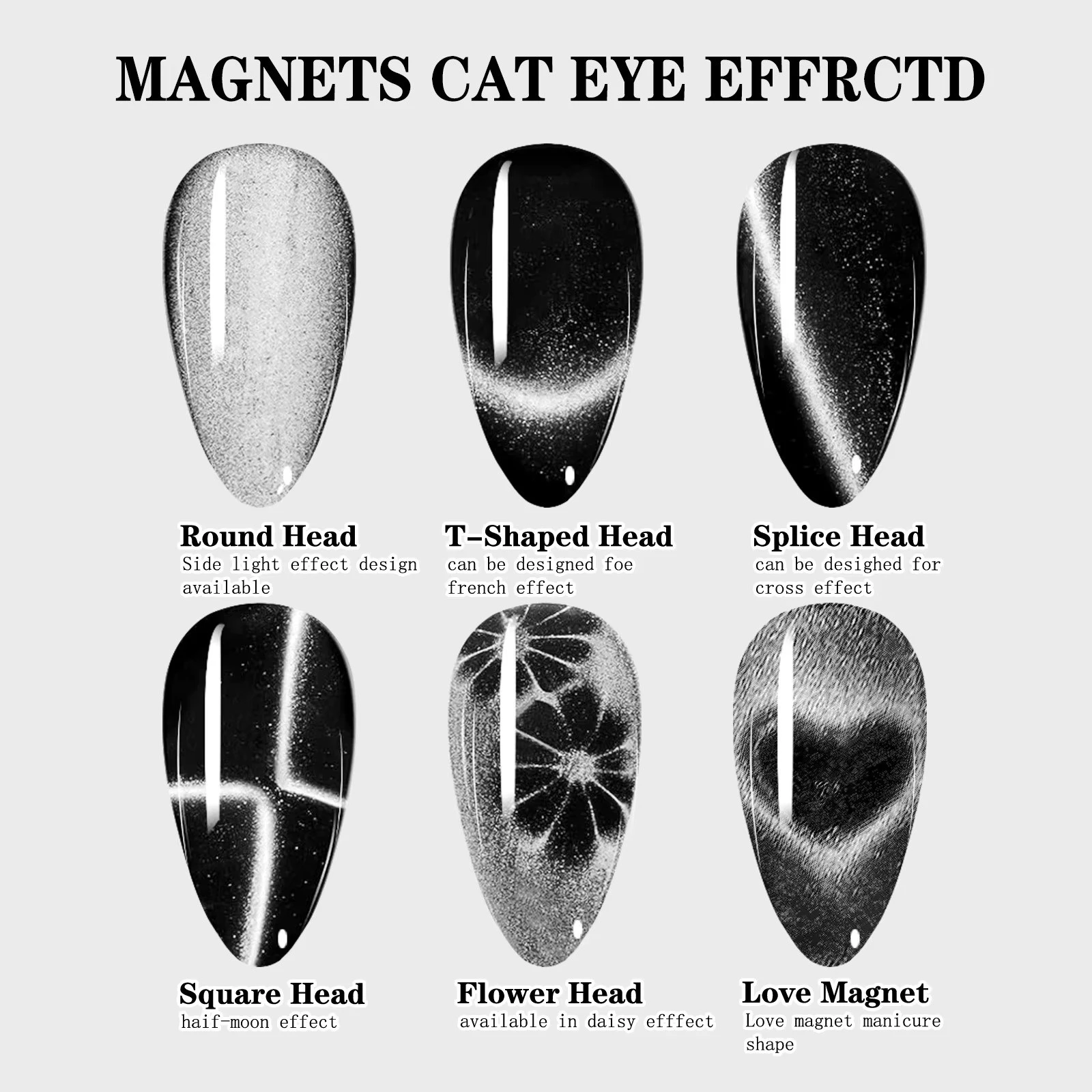 6 in 1 Multi-Function Cat Eye Nail Magnet Gel Magnetic for Nails with Silicone Protective Case for 3D Nails Salon Studio or DIY product thumbnail 14