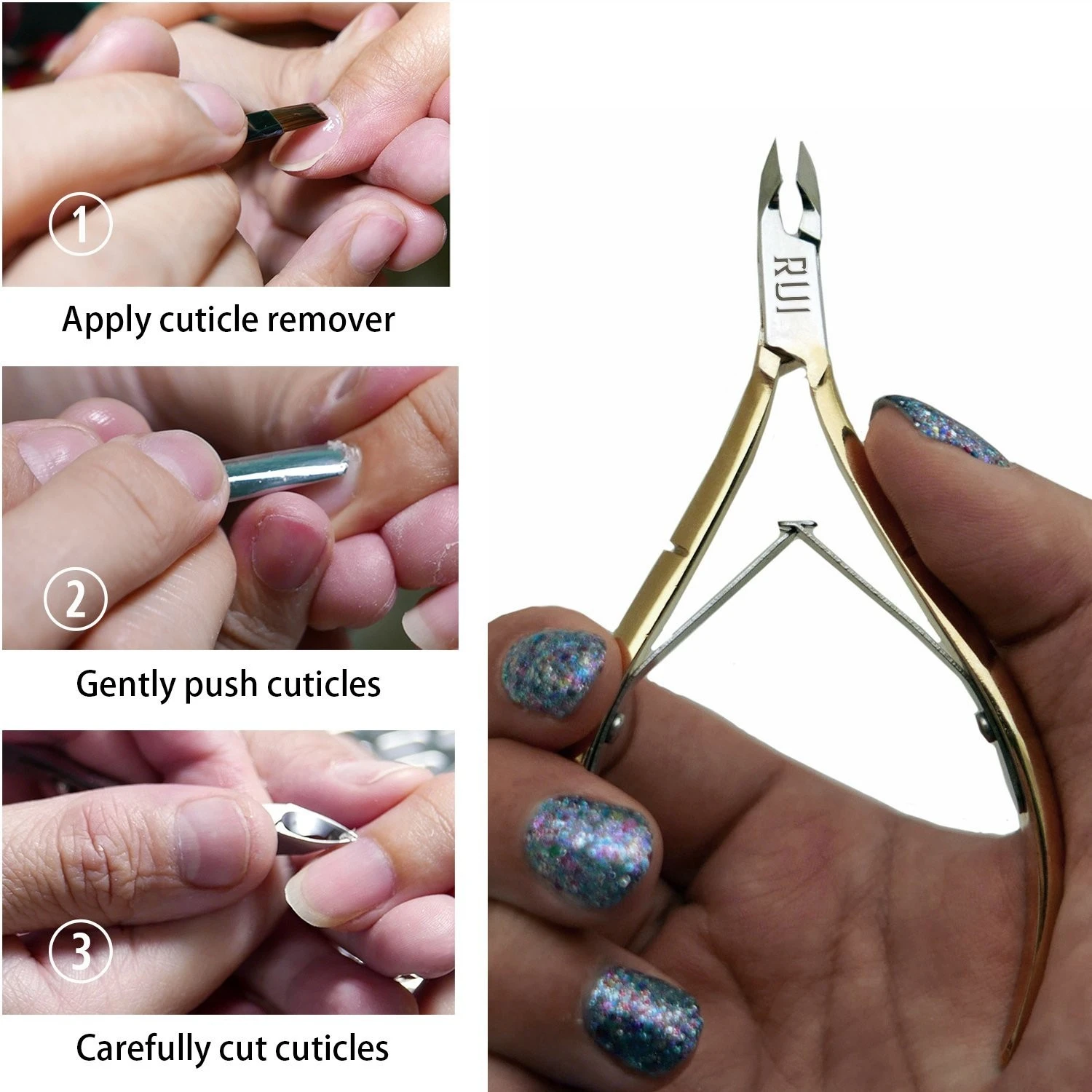 Gold Cuticle Nipper Manicure Pedicure Tools product thumbnail 12