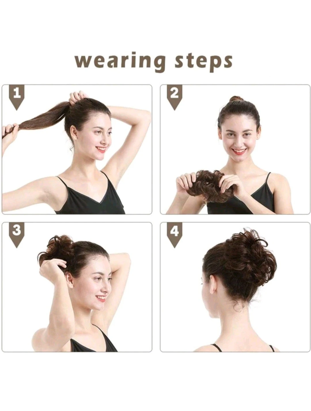 Hair Band, Bun, Hairpiece Hair Extensions, Cheap Wavy Elastic Band product thumbnail 8