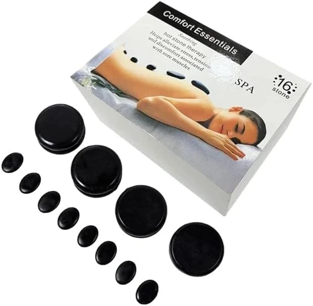 Comfort Essential Hot Stone Set for Massage Therapy 16pcs/box product thumbnail 3