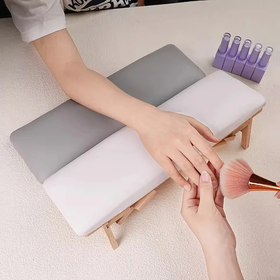 Foldable Manicure Hand Rest with 3 Adjustable Heights Microfiber Leather Nail Armrest Cushion with Soft High-Density Sponge product thumbnail 13