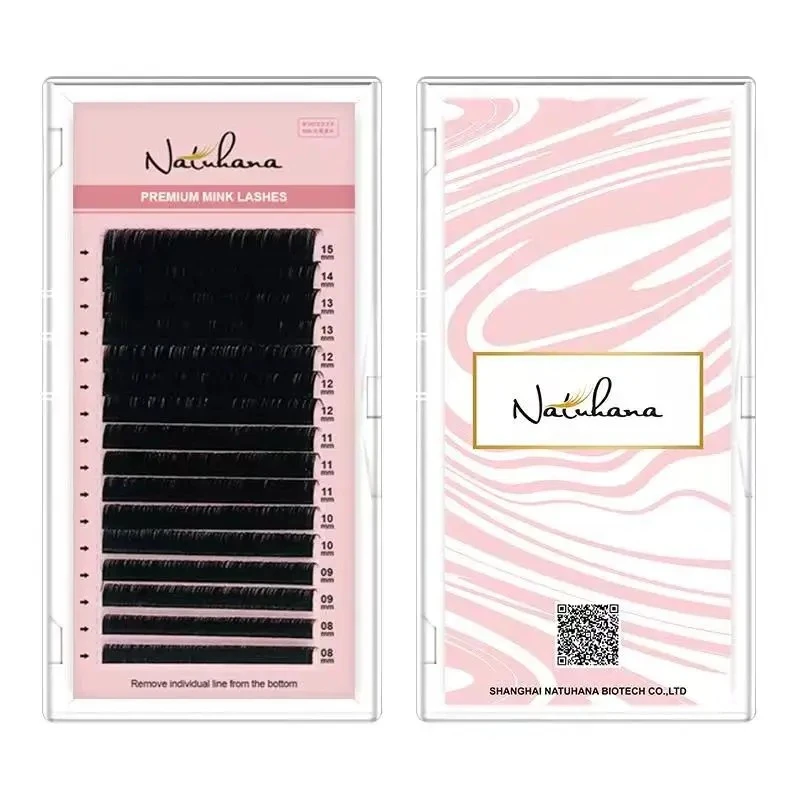 NATUHANA 16lines 8-15mm Mixed Eyelash Extension Matte Black product thumbnail 19