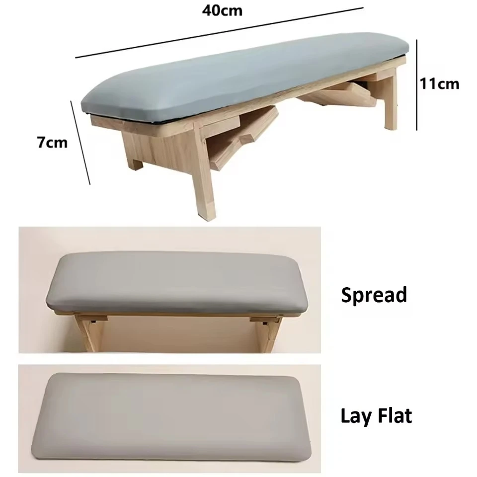 Foldable Manicure Hand Rest with 3 Adjustable Heights Microfiber Leather Nail Armrest Cushion with Soft High-Density Sponge product thumbnail 16