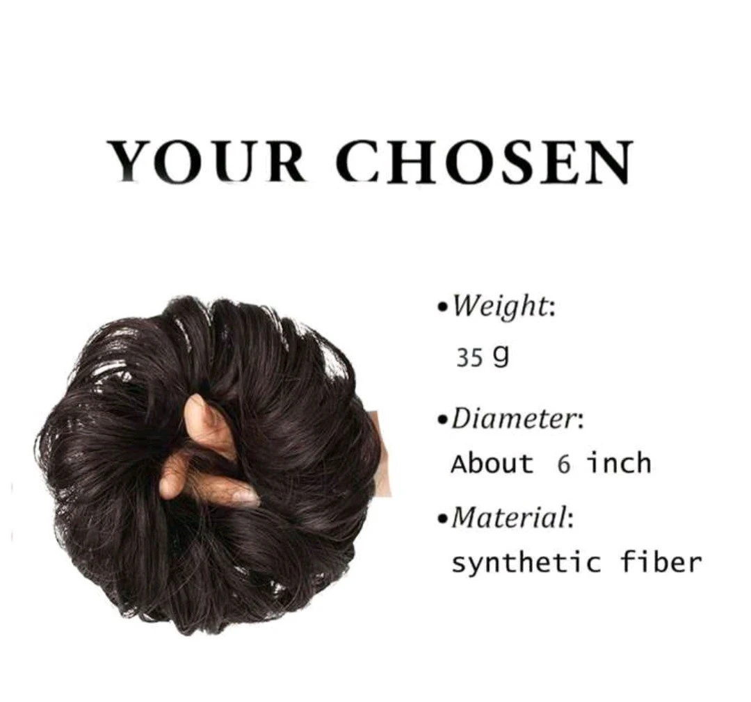 Hair Band, Bun, Hairpiece Hair Extensions, Cheap Wavy Elastic Band product thumbnail 7